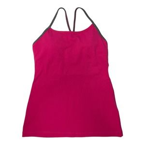 Lululemon Womens  Power Y Tank Top Hot Pink  Size 6